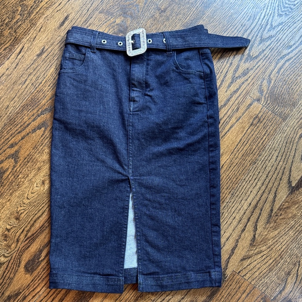 Generation Love Navy Denim Skirt